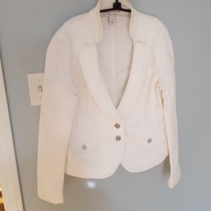 WHBM Ivory Lightweight Corduroy Jacket